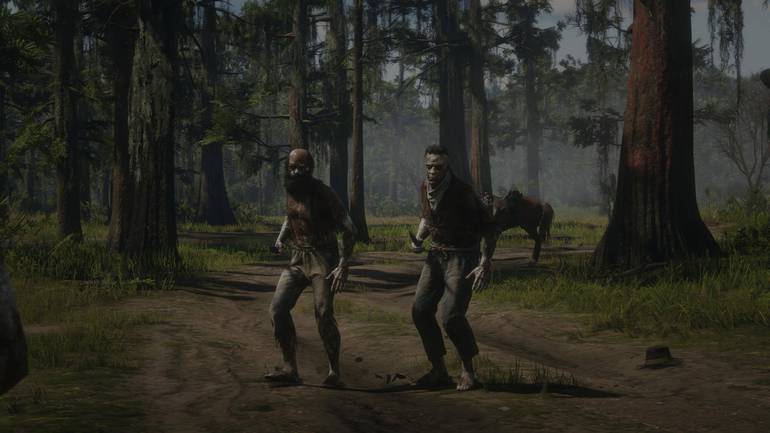 Dupla de assassinos em Red Dead Redemption 2.